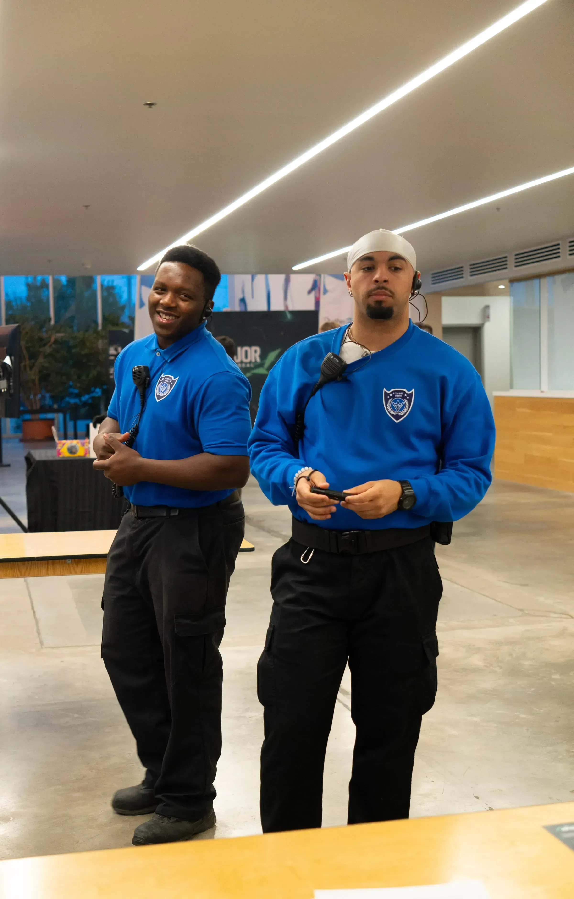 Vision Security agents Devo and Dom on professional assignment