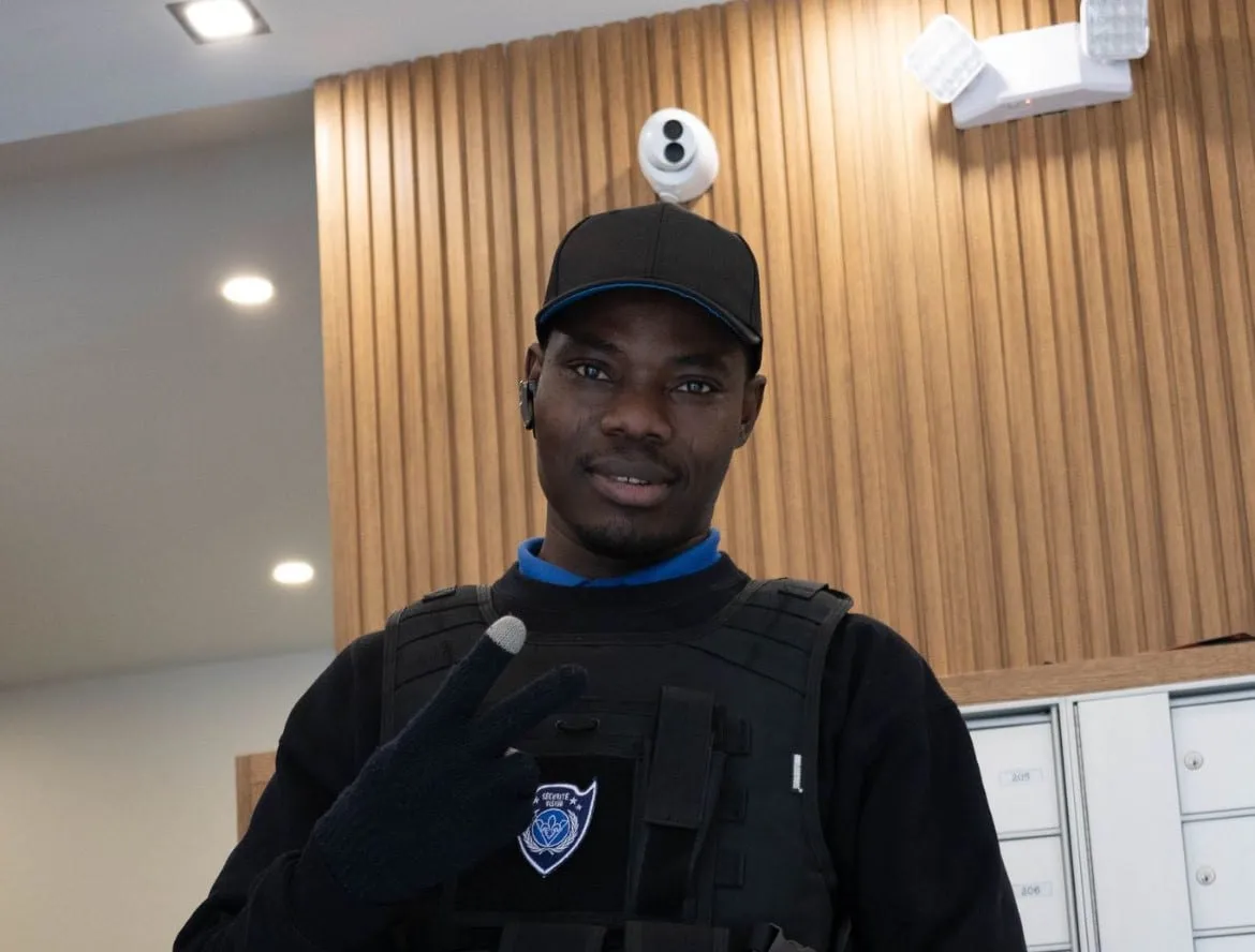 Vision Security guard Johnson standing at post