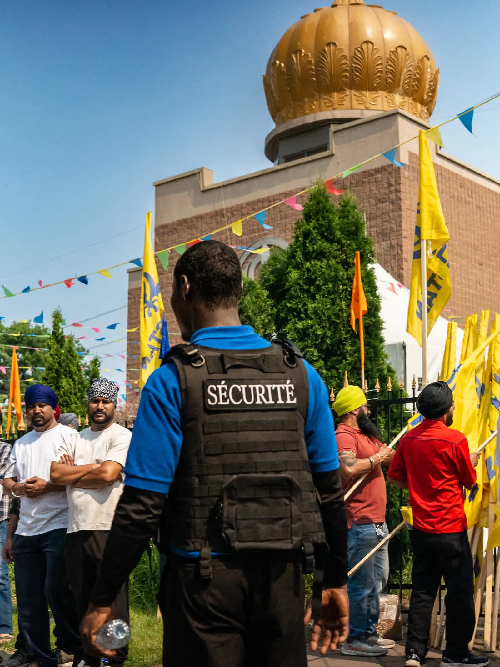 Security officer on active patrol at a private event