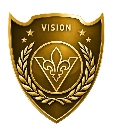 Vision Security gold emblem